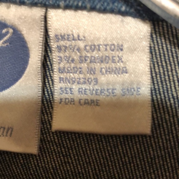 DG2 Diane Gilman Plus Size 2X Patchwork Denim Jacket - Picture 6 of 6